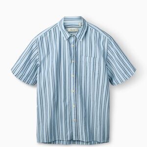 Foret ATLAS POPLIN SHIRT - LIGHT BLUE STRIPE